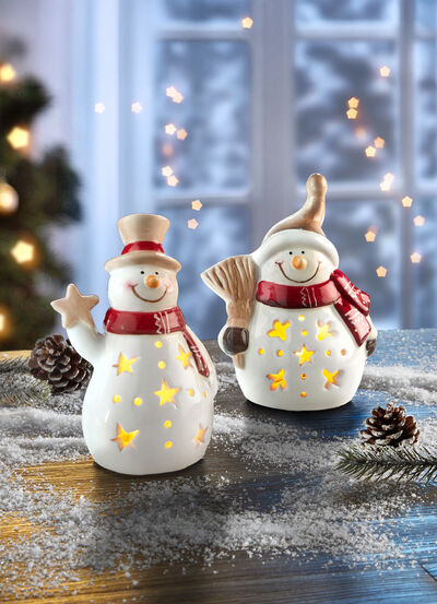 Beleuchtete Schneem&auml;nner, 2er-Set 